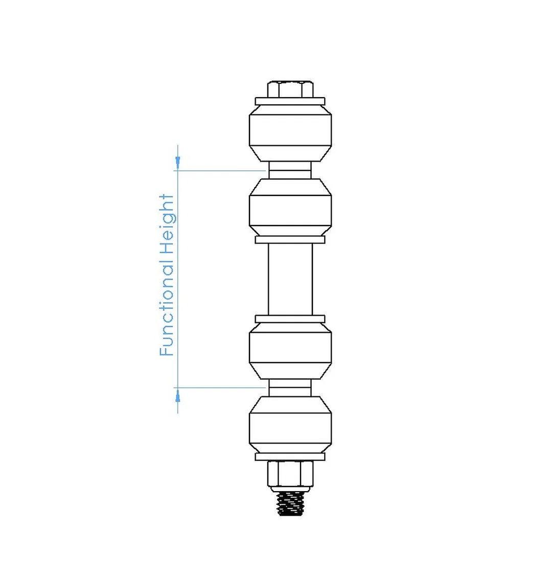 45-007-BU – ADDCO Stabilizer Bar Link Kit, 6.25 Inch Functional Length Polyurethane Bushing Set Of 2 - view 2